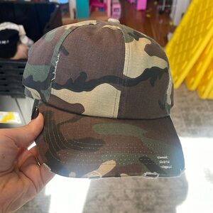 BRAND NEW Distressed Camo Baseball Cap